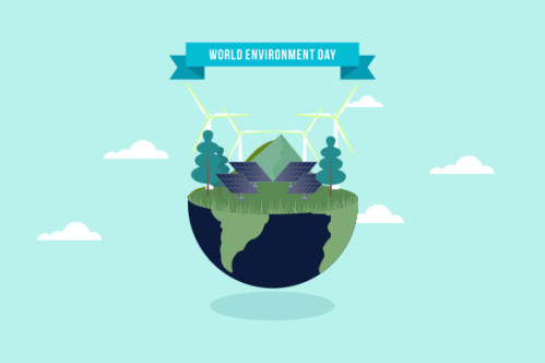 World environment day in nature illustration