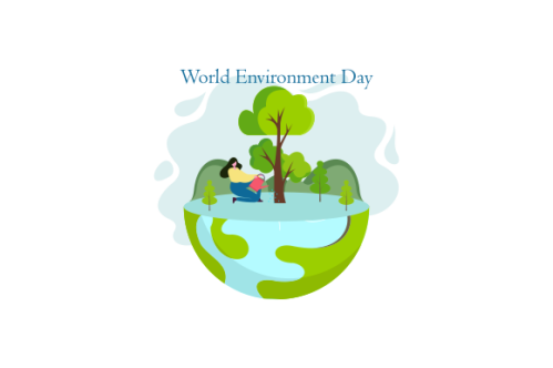 World environment day in nature illustration