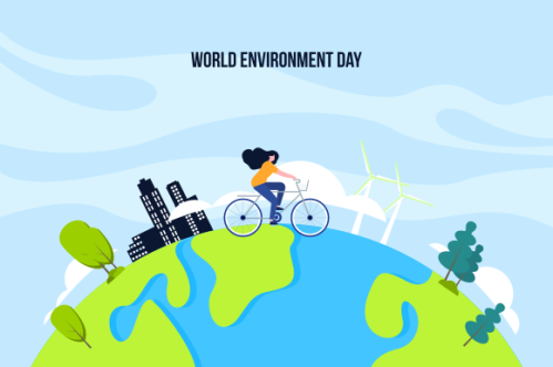 World environment day in nature illustration