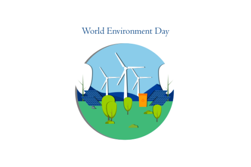 World environment day in nature illustration