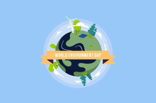 World environment day in nature illustration