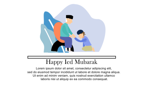 Eid al-Fitr, families visit each others tradition of Eid illustrations