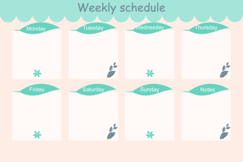 Weekly planner template. Creative design for daily planner