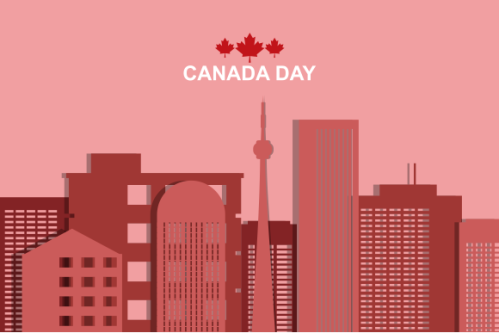 Realistic canada day illustration vector