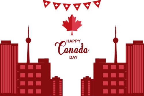 Realistic canada day illustration vector