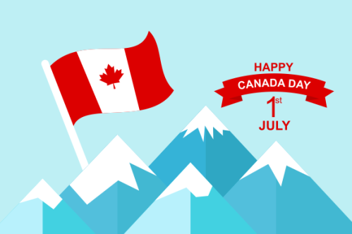 Realistic canada day illustration vector