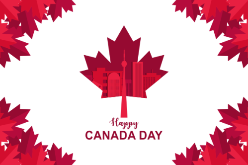 Realistic canada day illustration vector