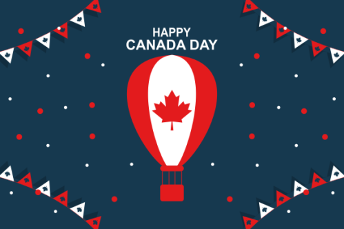 Realistic canada day illustration vector