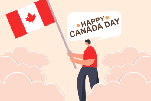 Realistic canada day illustration vector