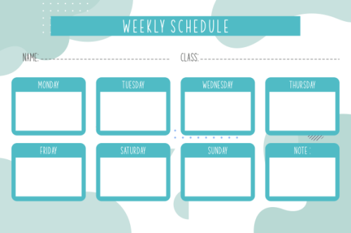 Weekly planner template. Creative design for daily planner