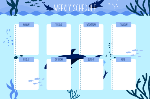 Weekly planner template. Creative design for daily planner