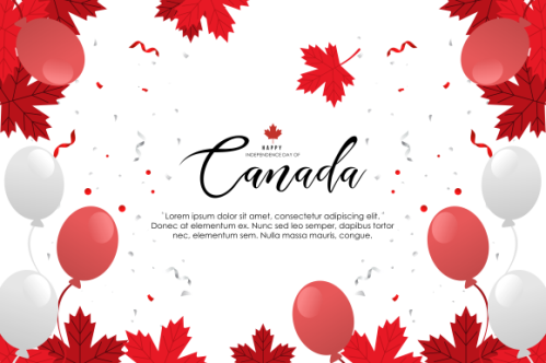 Realistic canada day illustration vector