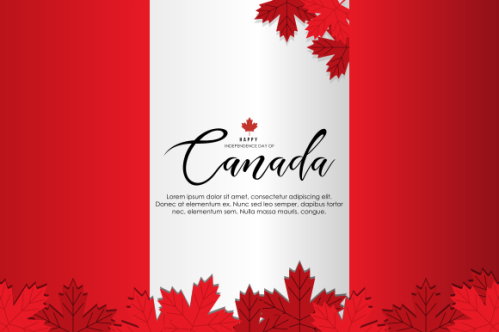 Realistic canada day illustration vector