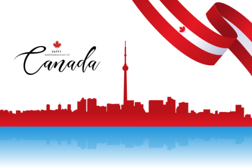 Realistic canada day illustration vector