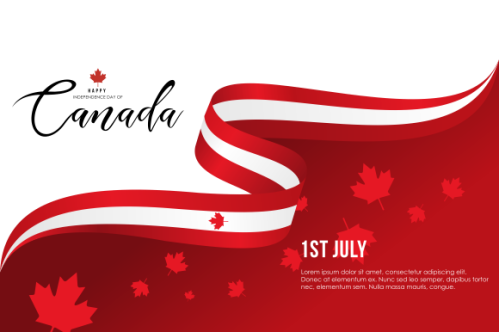 Realistic canada day illustration vector