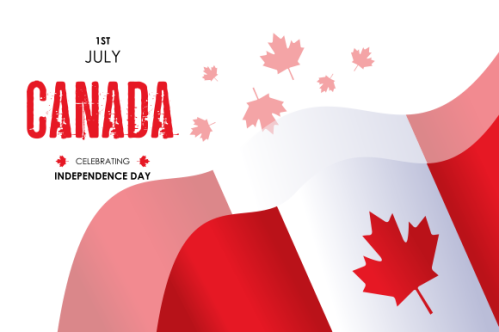 Realistic canada day illustration vector