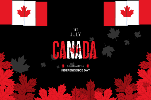 Realistic canada day illustration vector