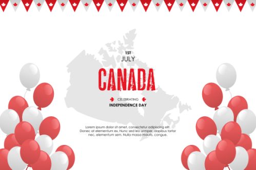 Realistic canada day illustration vector