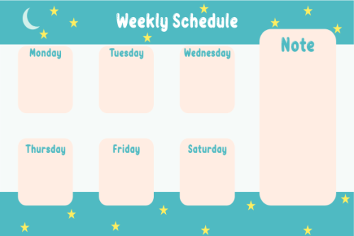 Weekly planner template. Creative design for daily planner