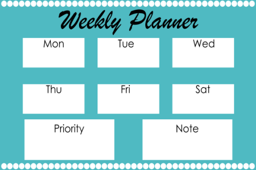 Weekly planner template. Creative design for daily planner