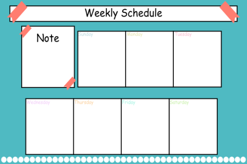 Weekly planner template. Creative design for daily planner