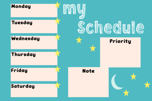 Weekly planner template. Creative design for daily planner