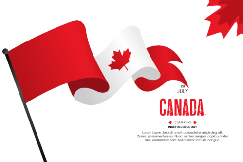 Realistic canada day illustration vector