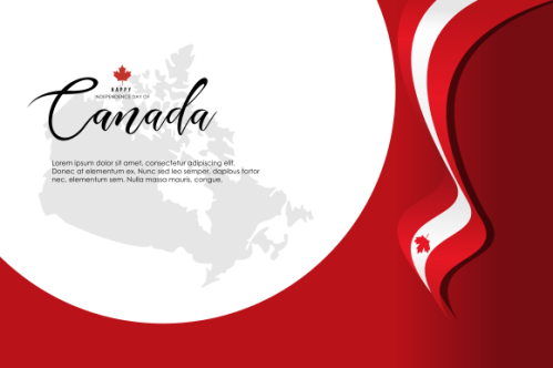 Realistic canada day illustration vector