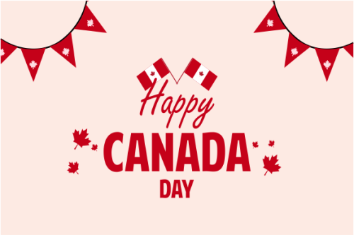 Realistic canada day illustration vector