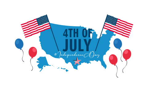 4th of july independence day illustration