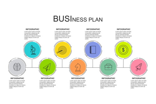 Infographic startup milestone design template concept illustration