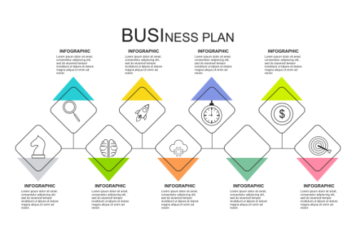 Infographic startup milestone design template concept illustration