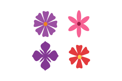 Hand drawn flower collection vector