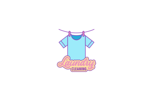 Laundry cleaning delicate logo vector