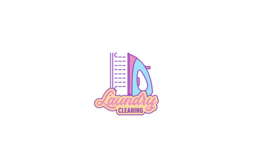 Laundry cleaning delicate logo vector