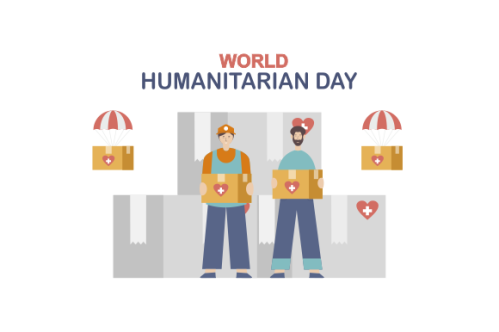 World humanitarian day illustration vector