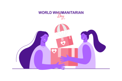 World humanitarian day illustration vector