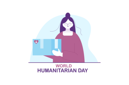 World humanitarian day illustration vector