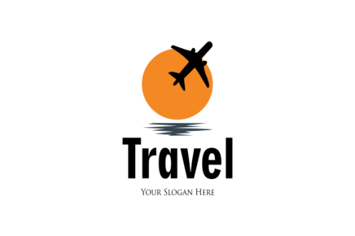 Detailed travel logo concept for business