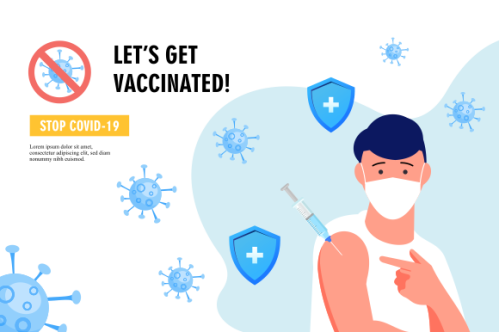 Flat vaccination campaign illustration vector