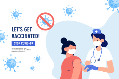 Flat vaccination campaign illustration vector