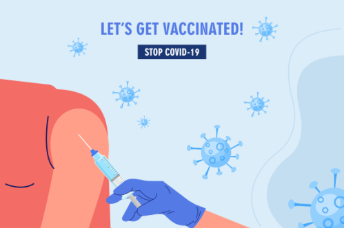 Flat vaccination campaign illustration vector