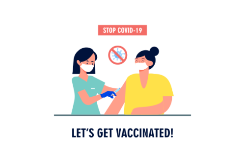 Flat vaccination campaign illustration vector