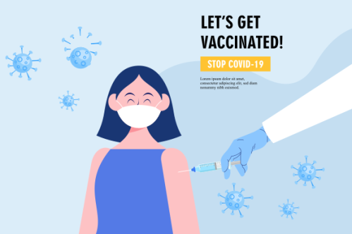 Flat vaccination campaign illustration vector