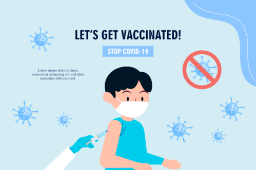 Flat vaccination campaign illustration vector