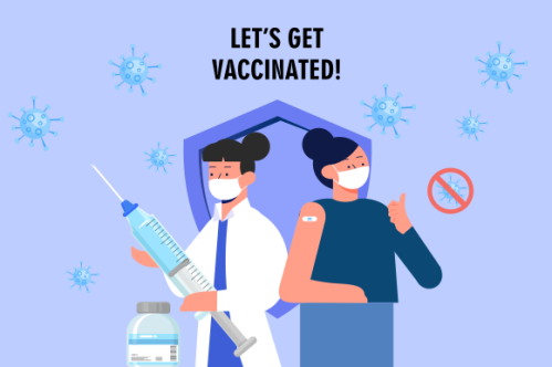 Flat vaccination campaign illustration vector