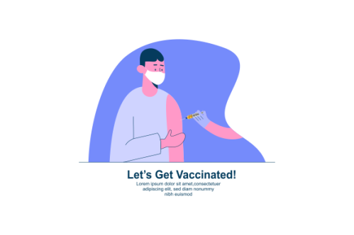 Flat vaccination campaign illustration vector