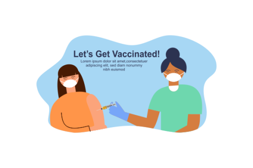 Flat vaccination campaign illustration vector