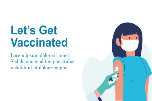 Flat vaccination campaign illustration vector