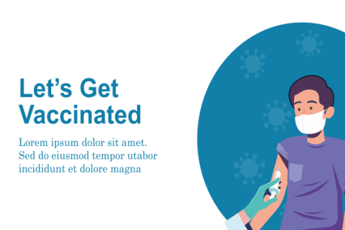 Flat vaccination campaign illustration vector